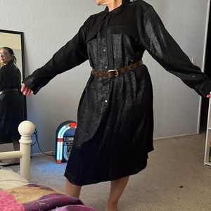 Button-down dress feels like satin soft